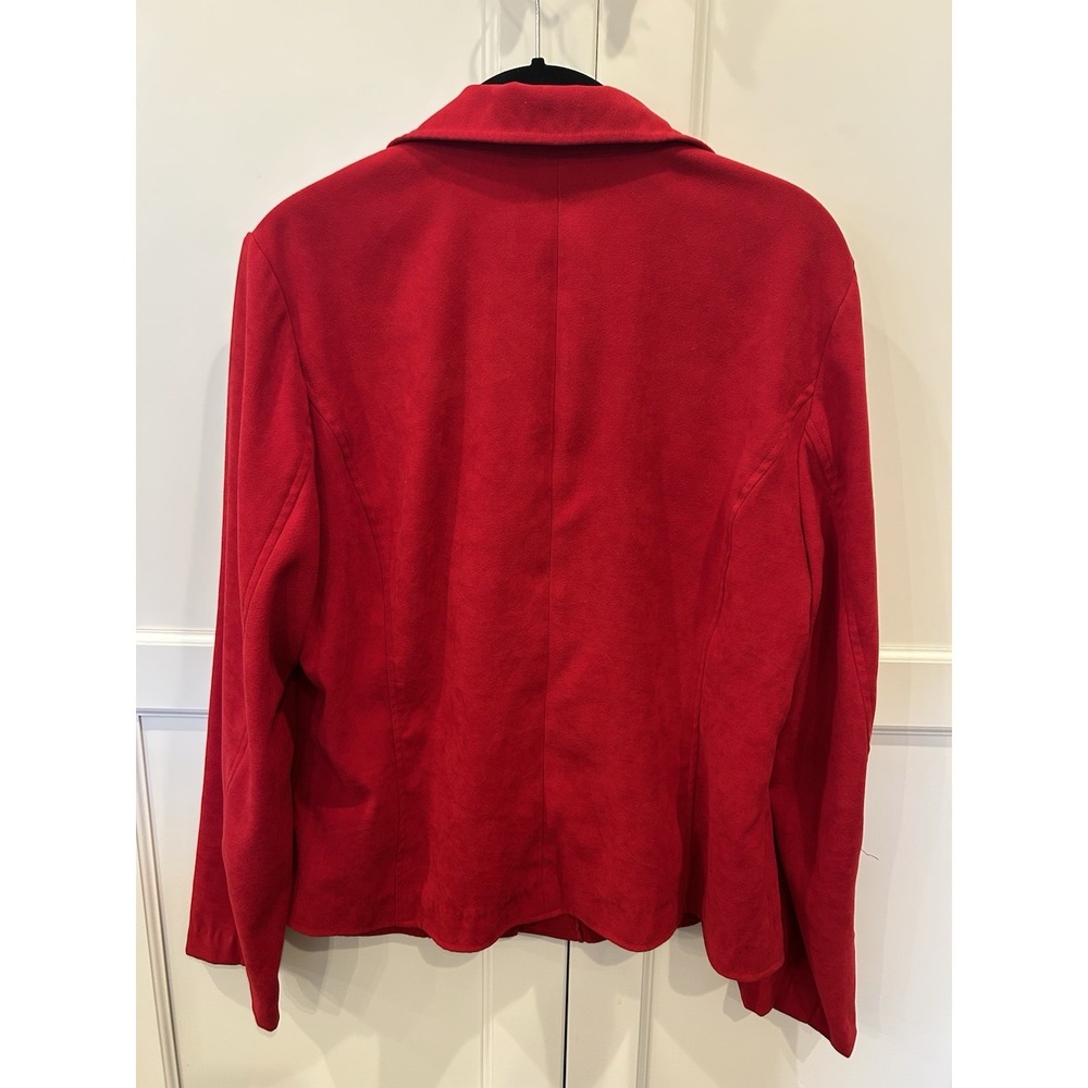 Requirements Women's Long Sleeve 3 Button Blazer, Red Size Large - Picture 3 of 9